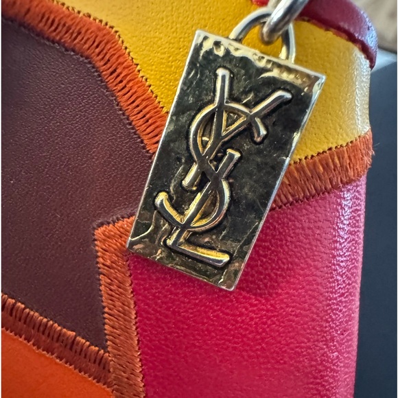 Yves Saint Laurent Multicolor Patchwork Coin Purse - Picture 6 of 7